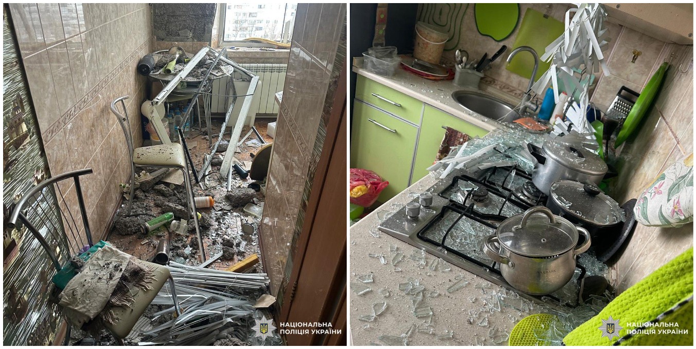 У Харкові постраждала старенька під час ворожого удару (фото)